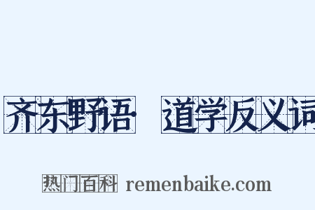 齐东野语·道学反义词是什么意思的图片